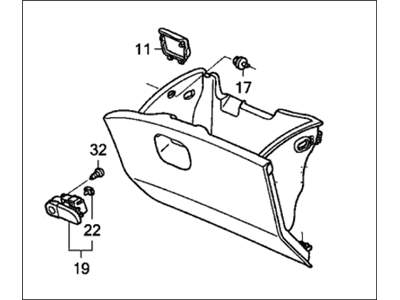 Honda 77500-SHJ-A01ZE Box Assembly, Glove (Atlas Gray)