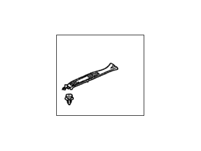 Honda 84251-SHJ-A00ZB Garnish Assy., L. FR. Side *NH167L* (GRAPHITE BLACK)