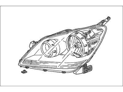 Honda 33151-SHJ-A01 Headlight Unit, Driver Side