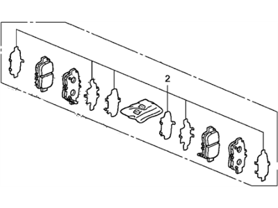 Honda 43022-SHJ-A00 Pad Set, Rear