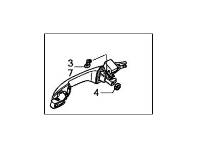 Honda 72640-SHJ-A01 Handle Assembly, Passenger Side Slide Door (Outer)