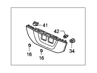 Honda Odyssey License Plate - 74891-SHJ-A01ZA