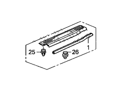 Honda 84211-SHJ-A01ZD Garnish Assy., R. RR. Side *YR239L* (KI IVORY)