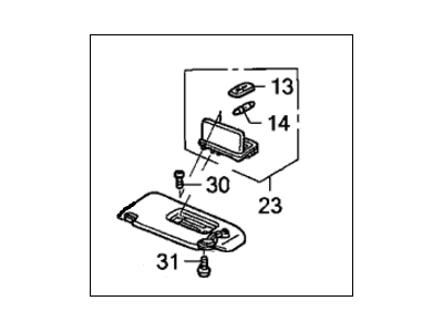 2005 Honda Odyssey Sun Visor - 83280-SHJ-A11ZC