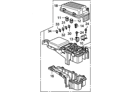 Honda 38250-SHJ-A02 Box Assembly, Relay