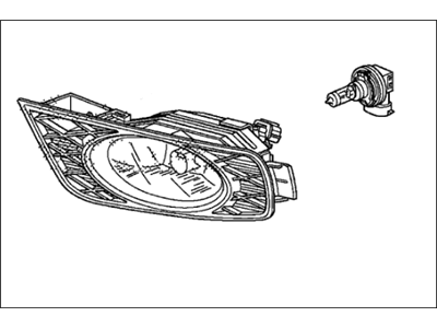 Honda 33950-SHJ-A51 Foglight Assembly, Left Front