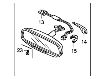 Honda 76400-SHJ-A61 Mirror Assembly, Rearview (Automatic Day/Night)