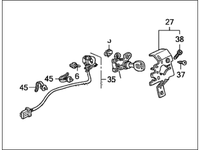 Honda 72185-SHJ-A01 Cylinder, Driver Side Door