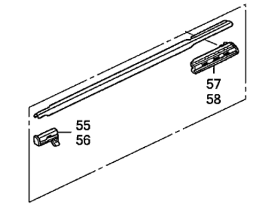 Honda 72950-SHJ-A11 Molding Assy., L. RR. Door