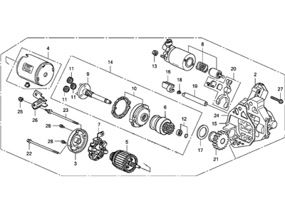 Honda 31200-RGL-A02 Starter Motor Assembly (Mhg027) (Mitsubishi)