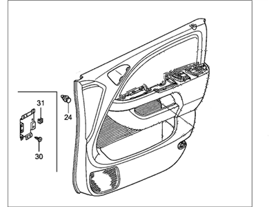 Honda 83507-SHJ-A21ZA Lining, R. FR. Door (Lower) *G64L* (OLIVE)