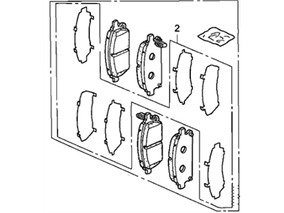 Honda 45022-SHJ-A00 Pad Set, Front