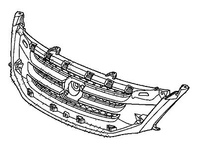 Honda 71121-SHJ-A02 Base, Front Grille