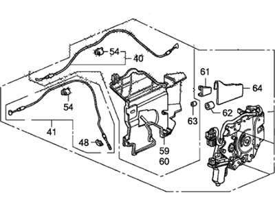 Honda 72610-SHJ-A21 Latch Assembly, Passenger Side Slide Door (Power)