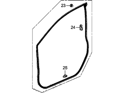 Honda 72310-TR3-A01 Weatherstrip, R. FR. Door