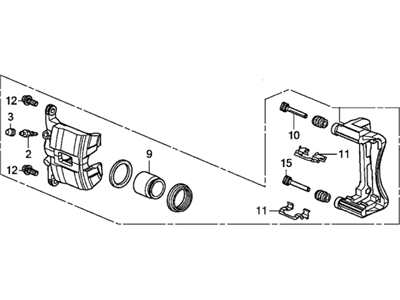 2015 Honda Civic Brake Caliper - 45019-TR0-E00