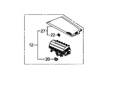 Honda 77820-TR6-A80ZA Module Assembly, Passenger (Graphite Black)