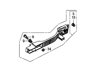 Honda 72682-TR0-A01 Base, L. RR.