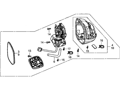 Honda 76208-TR6-C01