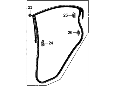 2015 Honda Civic Weather Strip - 72850-TR3-A01