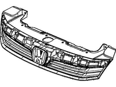 Honda 71121-TR0-A01 Base, Front Grille