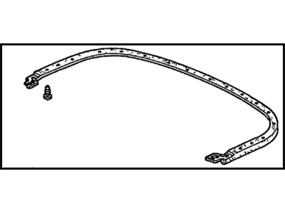 Honda 85140-S2A-902 Weatherstrip, Hardtop (Lower)