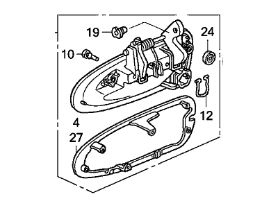 Honda S2000 Door Handle - 72180-S86-K02A5