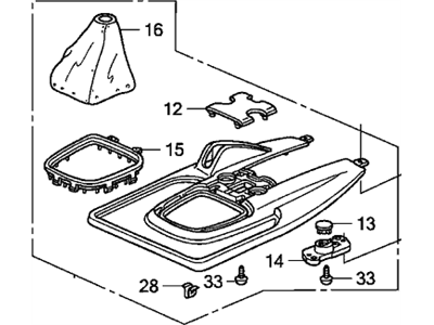 Honda 83420-S2A-A61ZA Console Set, Center *NH167L* (GRAPHITE BLACK)