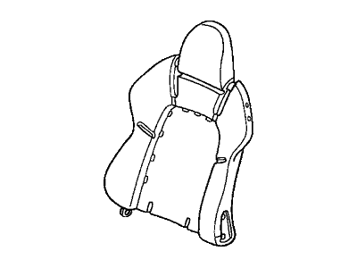 Honda 81522-S2A-J13 Pad & Frame, L. FR. Seat-Back