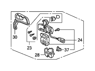 Honda 74851-S2A-A01 Lock, Trunk Lid (Power) (Handle)