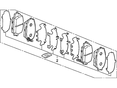 Honda 45022-S2A-E51 Set, Pad Front