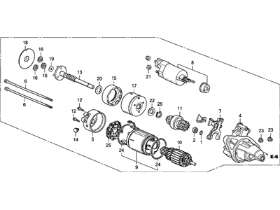 Honda 31200-PCX-A02 Starter Motor Assembly (Dsdhp) (Denso)