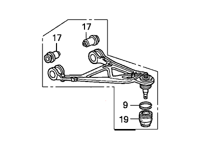 Honda 52390-S2A-J02 Arm, Right Rear (Upper)