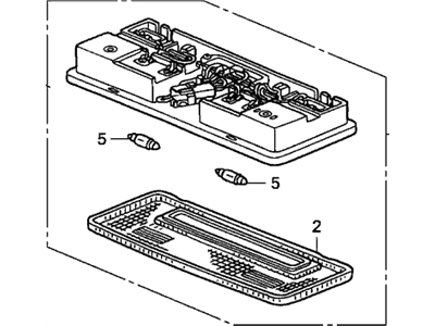 Honda 34250-SL4-003ZQ Light Assembly, Interior (Graphite Black)