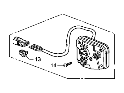 2005 Honda S2000 Mirror Actuator - 76215-S2A-013