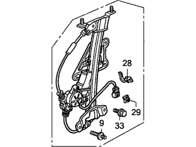 Honda 72250-S2A-A03 Regulator Assembly, Driver Side Door