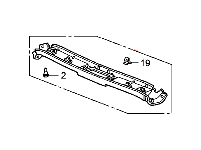 Honda 83205-S2A-000ZA Garnish Assy., FR. Roof Rail *NH167L* (GRAPHITE BLACK)