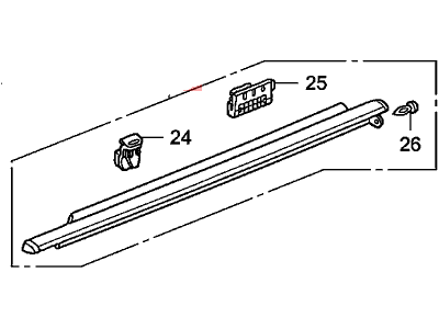 Honda 72450-S2A-023 Molding Assy., L. Door