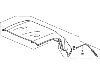 Honda 86310-S2A-J04ZA Cloth Assy., Top