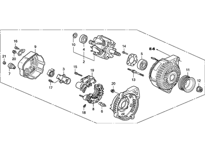 Honda 31100-PZX-003 Alternator Assembly (Cjy24) (Denso)