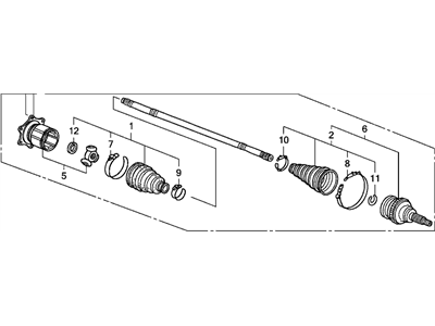 Honda 42311-S2A-951 Driveshaft Assembly, Driver Side