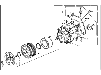 Honda 38810-PCX-016 Compressor (Keihin)