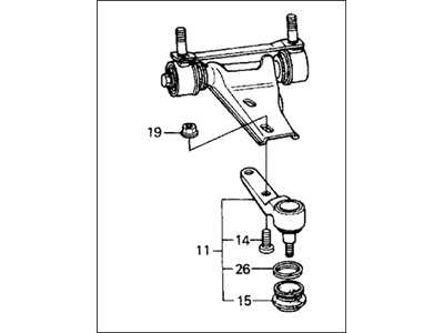 Honda 51450-SF1-040 Arm Assembly, Right Front (Upper)