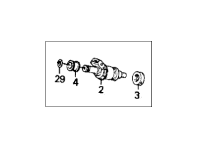 1991 Honda Civic Fuel Injector - 06164-PJ0-L00