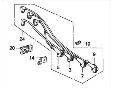 Honda 32722-PK1-660 Wire, Ignition