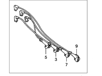 1989 Honda Prelude Spark Plug Wire - 32722-PK1-405