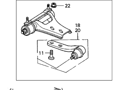 1988 Honda Prelude Control Arm - 52390-SF1-040