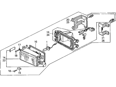 Honda 33900-SF1-A11 Foglight Assembly, Passenger Side