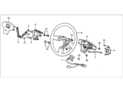 1988 Honda Prelude Steering Wheel - 78510-SF1-014ZA