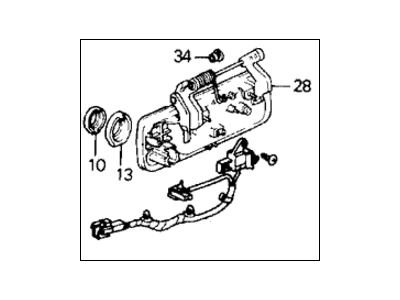 Honda 72180-SF1-963ZA Handle Assy., L. FR. (Outer) *NH512Z* (NEW POLAR WHITE)